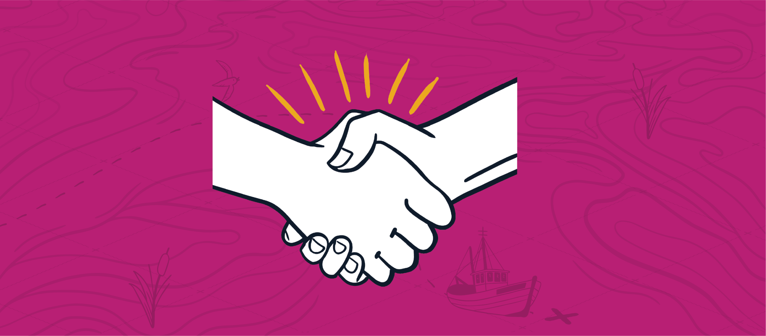 Handshake showing just two hands from the wrists, representing relationship-building with an MSP's B2B clients.