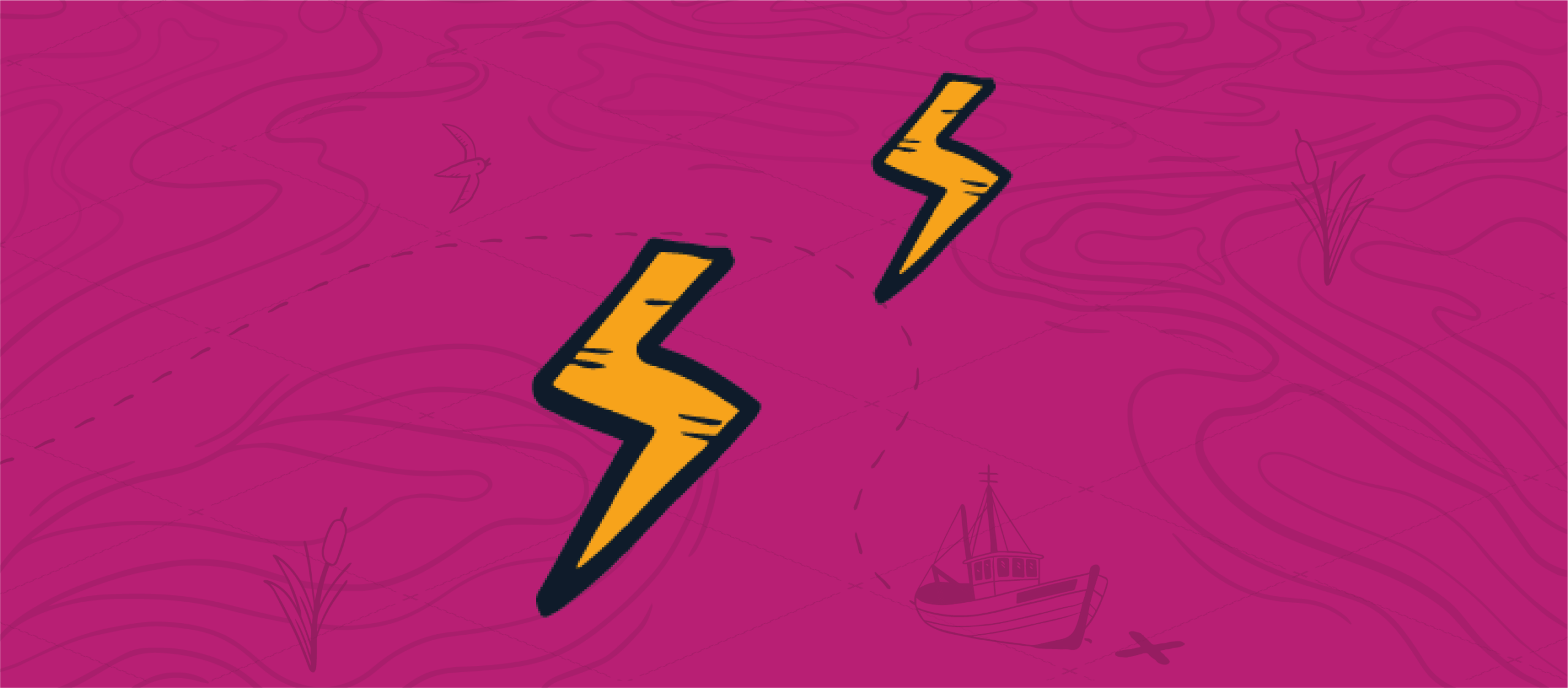 Two cartoon lightning bolts that represent how one can have a lightning-fast quote-to-cash process for MSPs with Quoter.