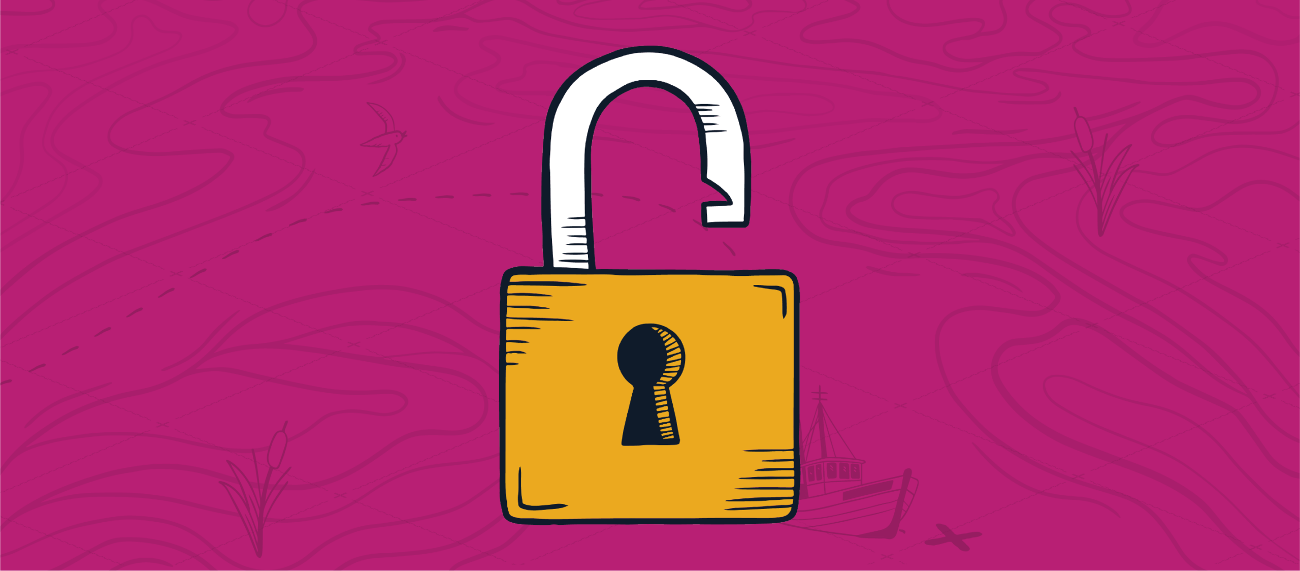 Yellow unlocked padlock with the keyhole visible on the side representing how recurring revenue is a key to MSP growth.